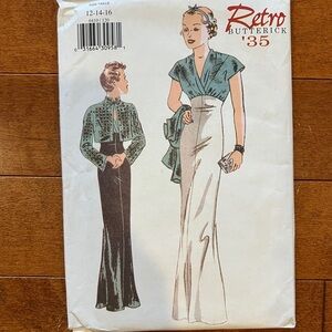 Butterick Retro 6410 ‘35 Jacket and Dress Pattern